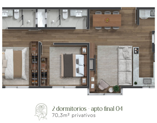 Imagem Apartamento com 2 Quartos à Venda, 73 m² em Centro - Canela Imagem Apartamento com 2 Quartos à Venda, 73 m² em Centro - Canela