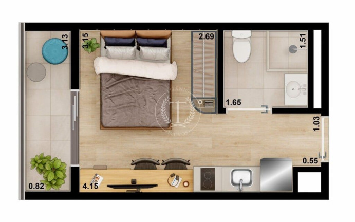 Imagem Apartamento com 1 Quarto à Venda, 19 m² em Vila Clementino - São Paulo