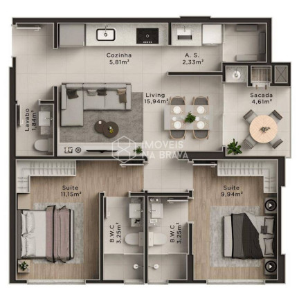 Imagem Apartamento com 2 Quartos à Venda, 69 m² em Centro - Itajaí Imagem Apartamento com 2 Quartos à Venda, 69 m² em Centro - Itajaí