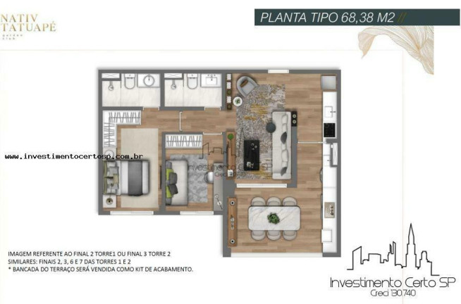 Imagem Apartamento com 2 Quartos à Venda, 68 m² em Vila Gomes Cardim - São Paulo