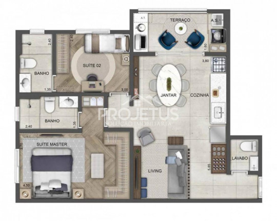 Imagem Apartamento com 3 Quartos à Venda, 35 m² em Instituto De Previdência - São Paulo