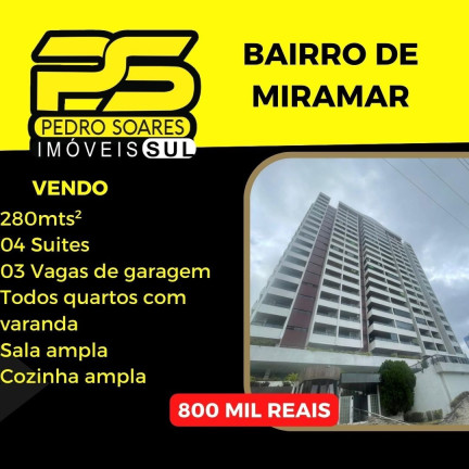 Flat com 4 Quartos à Venda, 280 m² em Miramar - João Pessoa
