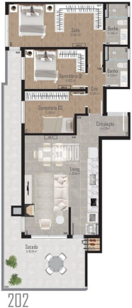 Apartamento com 3 Quartos à Venda, 134 m² em Centro - Carlos Barbosa