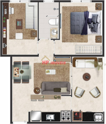 Imagem Apartamento com 2 Quartos à Venda, 44 m² em Umuarama - Osasco Imagem Apartamento com 2 Quartos à Venda, 44 m² em Umuarama - Osasco