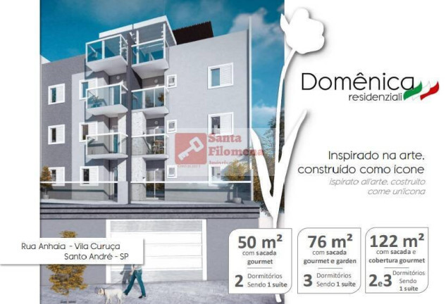 Apartamento com 2 Quartos à Venda, 68 m² em Vila Curuçá - Santo André