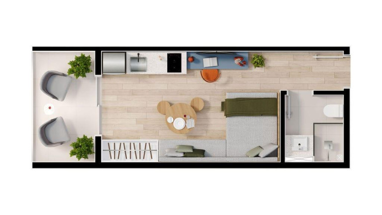 Imagem Imóvel com 1 Quarto à Venda, 24 m² em Prado Velho - Curitiba