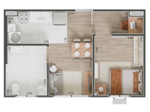 Imagem Imóvel com 1 Quarto à Venda, 36 m² em Residencial Parque Da Fazenda - Campinas