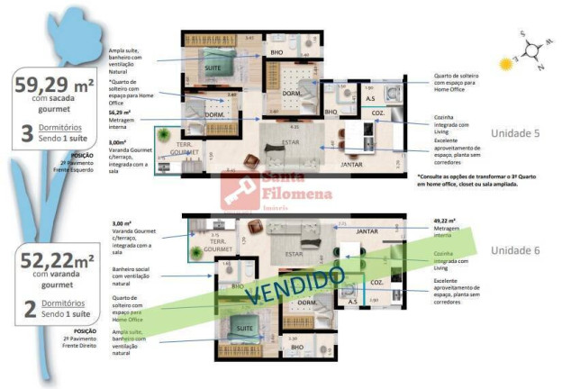 Apartamento com 3 Quartos à Venda, 59 m² em Vila Curuçá - Santo André