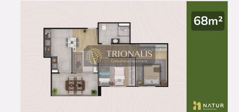 Imagem Apartamento com 2 Quartos à Venda, 56 m² em Jardim Brogotá - Atibaia