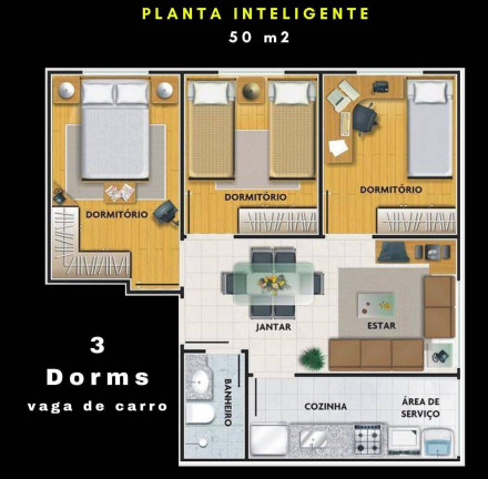 Imagem Apartamento com 3 Quartos à Venda, 50 m² em Vila Esperança - São Paulo