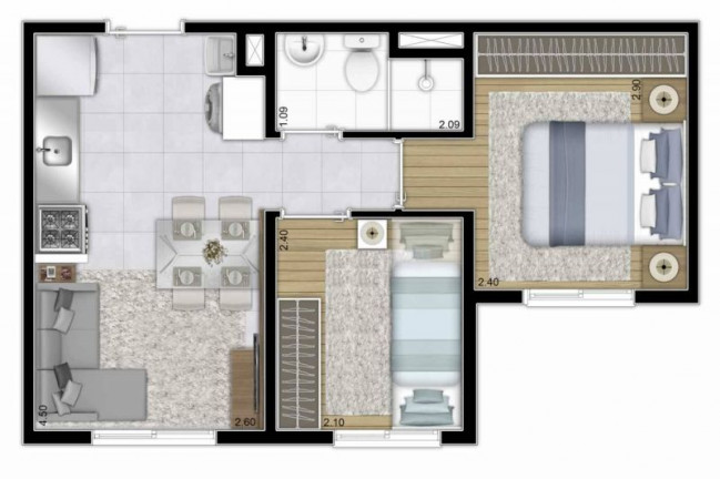 Imagem Apartamento com 2 Quartos à Venda, 33 m² em Vila Socorro - São Paulo
