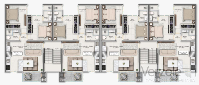 Imagem Apartamento com 2 Quartos à Venda, 61 m² em Tabuleiro - Camboriú