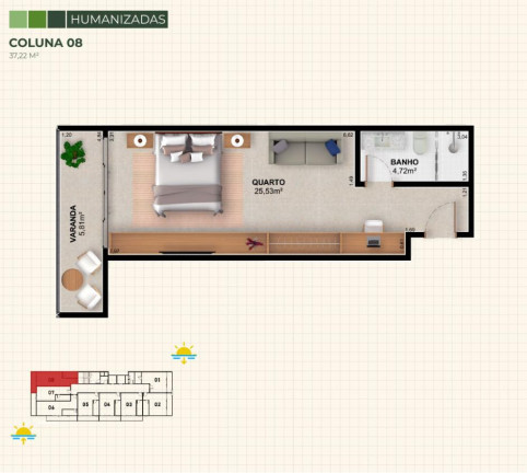 Imagem Apartamento com 1 Quarto à Venda, 32 m² em Centro - Cabo Frio
