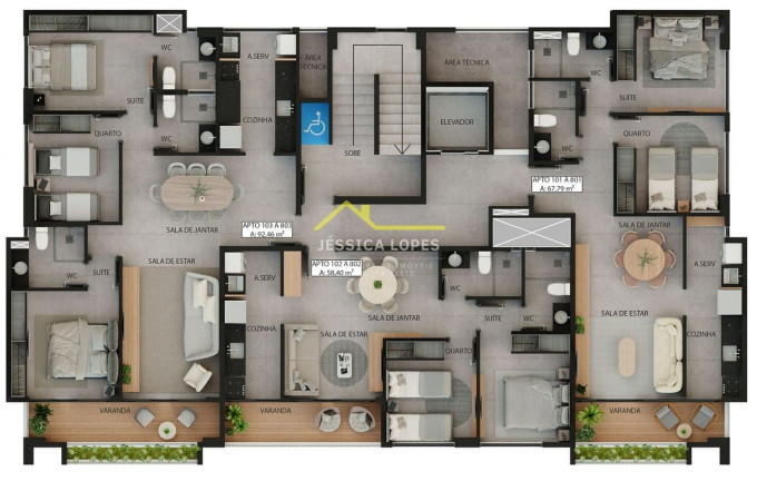 Imagem Apartamento com 2 Quartos à Venda, 58 m² em Intermares - Cabedelo