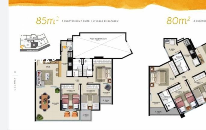 Imagem Apartamento com 3 Quartos à Venda, 95 m² em Praia Do Morro - Guarapari