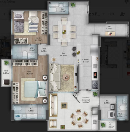 Imagem Apartamento com 3 Quartos à Venda, 149 m² em Forte - Praia Grande