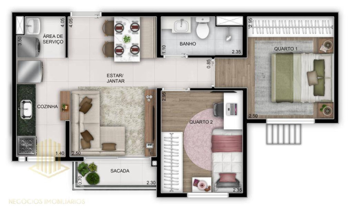 Imagem Apartamento com 2 Quartos à Venda, 43 m² em Chácaras Dona Gê - Goiânia Imagem Apartamento com 2 Quartos à Venda, 43 m² em Chácaras Dona Gê - Goiânia