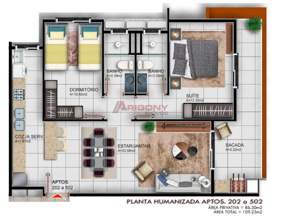 Imagem Apartamento com 2 Quartos à Venda, 68 m² em Camobi - Santa Maria Imagem Apartamento com 2 Quartos à Venda, 68 m² em Camobi - Santa Maria