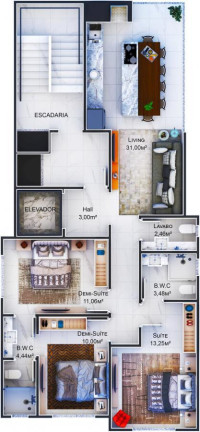 Imagem Apartamento com 3 Quartos à Venda, 86 m² em Centro - Itapema