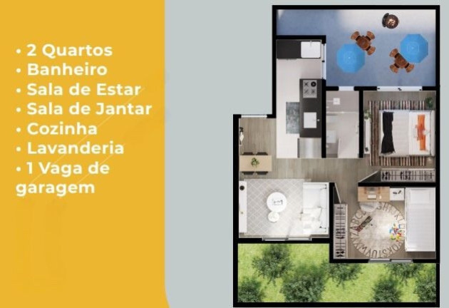 Imagem Apartamento com 2 Quartos à Venda, 39 m² em Jardim Giannini - Almirante Tamandare Imagem Apartamento com 2 Quartos à Venda, 39 m² em Jardim Giannini - Almirante Tamandare