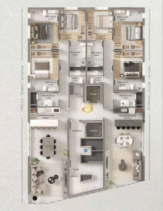 Imagem Apartamento com 3 Quartos à Venda, 115 m² em Perequê - Porto Belo