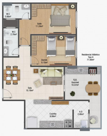 Imagem Apartamento com 2 Quartos à Venda, 75 m² em Vila Guilhermina - Praia Grande Imagem Apartamento com 2 Quartos à Venda, 75 m² em Vila Guilhermina - Praia Grande