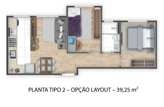 Imagem Apartamento com 2 Quartos à Venda, 42 m² em Santa Maria - Santo André