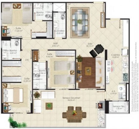 Imagem Apartamento com 3 Quartos à Venda, 128 m² em Aviação - Praia Grande Imagem Apartamento com 3 Quartos à Venda, 128 m² em Aviação - Praia Grande