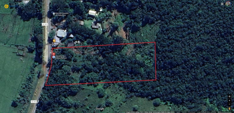 Terreno à Venda, 10.150 m² em Areias Do Meio - Governador Celso Ramos