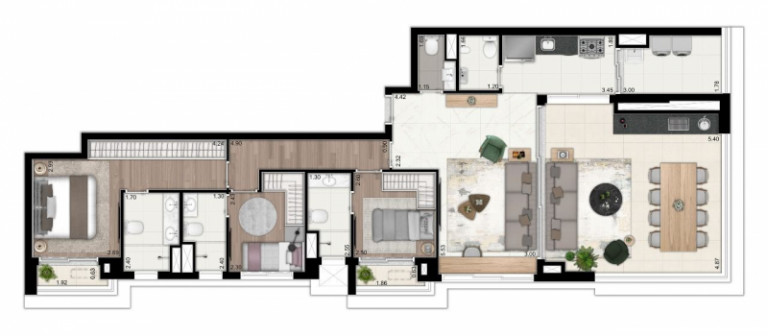 Imagem Apartamento com 3 Quartos à Venda, 133 m² em Santo Amaro - São Paulo