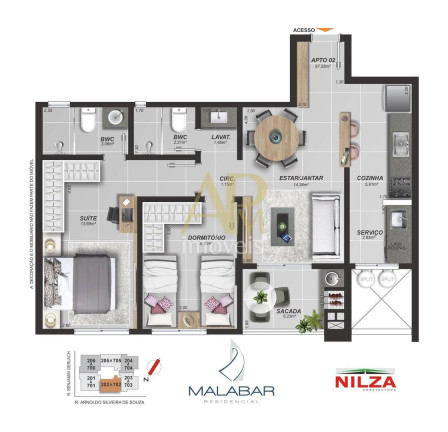 Imagem Apartamento com 2 Quartos à Venda, 65 m² em Distrito Industrial - São José Imagem Apartamento com 2 Quartos à Venda, 65 m² em Distrito Industrial - São José