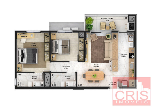 Imagem Apartamento com 2 Quartos à Venda, 97 m² em São Bento - Bento Gonçalves Imagem Apartamento com 2 Quartos à Venda, 97 m² em São Bento - Bento Gonçalves