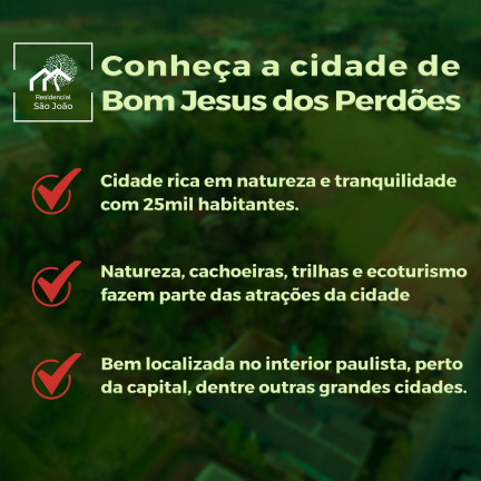Imagem Terreno à Venda, 125 m² em Centro - Bom Jesus Dos Perdões Imagem Terreno à Venda, 125 m² em Centro - Bom Jesus Dos Perdões