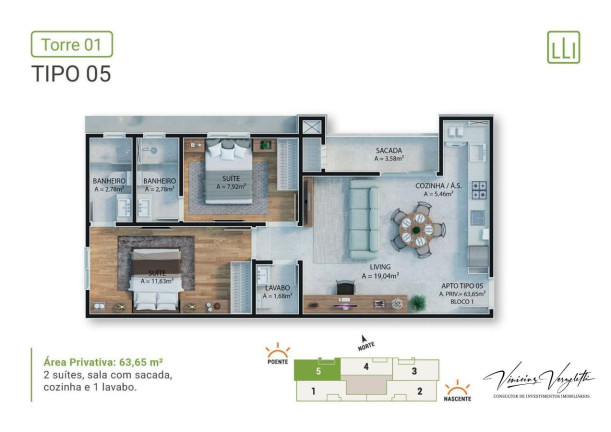 Imagem Apartamento com 2 Quartos à Venda, 69 m² em Várzea Do Ranchinho - Itapema