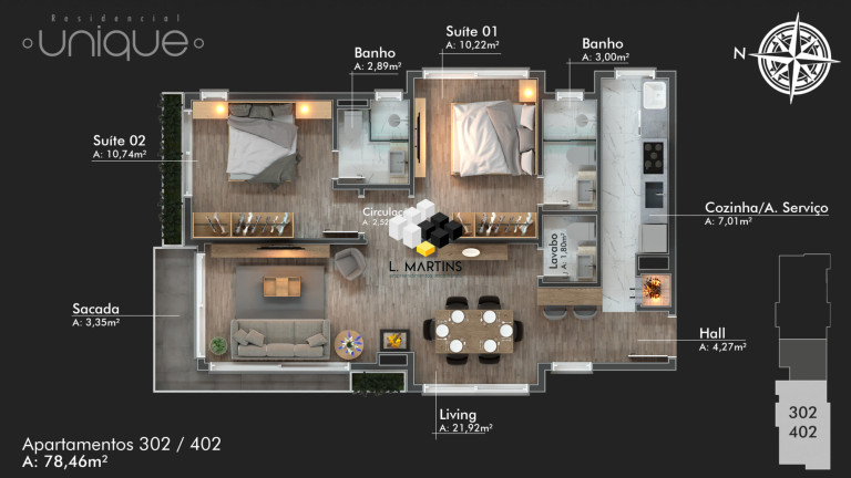 Imagem Apartamento com 2 Quartos à Venda, 74 m² em Floresta - Gramado Imagem Apartamento com 2 Quartos à Venda, 74 m² em Floresta - Gramado