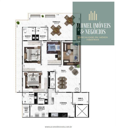 Imagem Apartamento com 3 Quartos à Venda, 140 m² em Vila Caiçara - Praia Grande