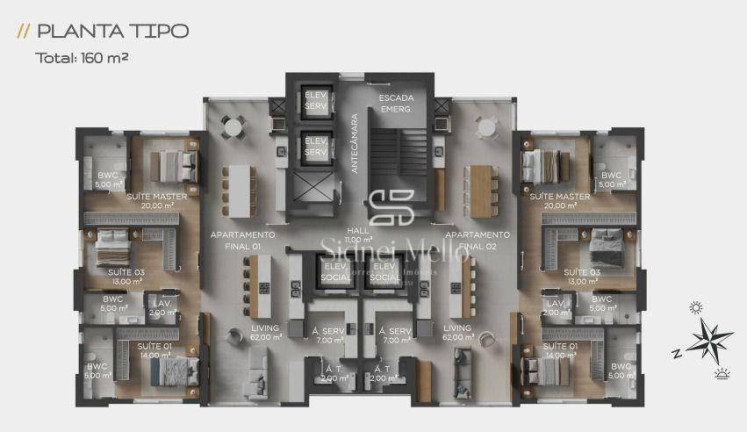 Imagem Cobertura com 4 Quartos à Venda, 319 m² em 2 Quadra Norte - Balneário Camboriú
