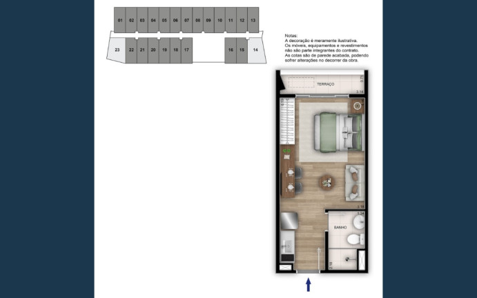 Apartamento com 1 Quarto à Venda, 25 m² em Vila Buarque - São Paulo