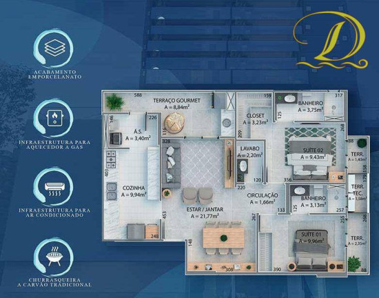 Imagem Apartamento com 2 Quartos à Venda, 92 m² em Aviação - Praia Grande Imagem Apartamento com 2 Quartos à Venda, 92 m² em Aviação - Praia Grande