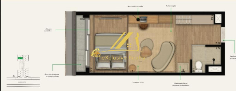 Imagem Imóvel com 1 Quarto à Venda, 34 m² em Cerqueira César - São Paulo