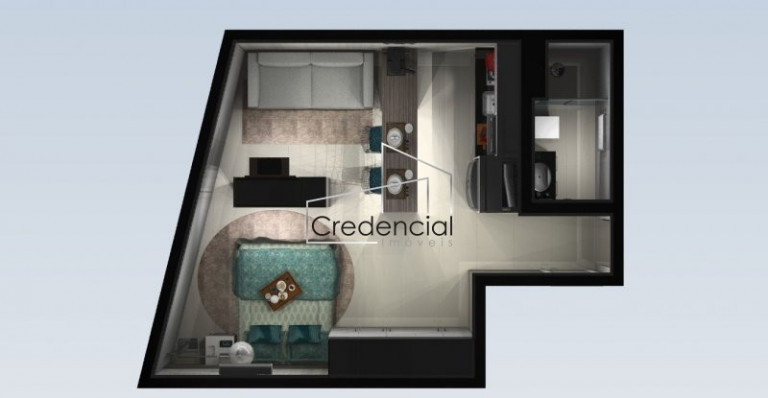 Imagem Apartamento com 1 Quarto à Venda, 30 m² em água Verde - Curitiba