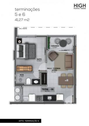 Imagem Apartamento com 2 Quartos à Venda, 66 m² em Ponta Verde - Maceió