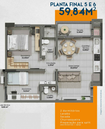 Imagem Apartamento com 2 Quartos à Venda, 58 m² em Lídia Duarte - Camboriú