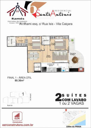 Imagem Apartamento com 2 Quartos à Venda, 80 m² em Caicara - Praia Grande Imagem Apartamento com 2 Quartos à Venda, 80 m² em Caicara - Praia Grande