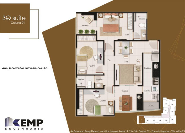 Imagem Apartamento com 3 Quartos à Venda, 70 m² em Praia Itaparica - Vila Velha Imagem Apartamento com 3 Quartos à Venda, 70 m² em Praia Itaparica - Vila Velha