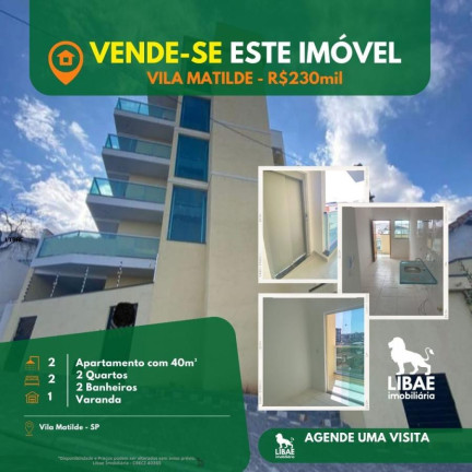 Apartamento com 2 Quartos à Venda, 40 m² em Vila Matilde - São Paulo