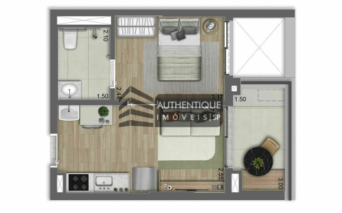 Imagem Apartamento com 1 Quarto à Venda, 34 m² em Alto Da Boa Vista - São Paulo
