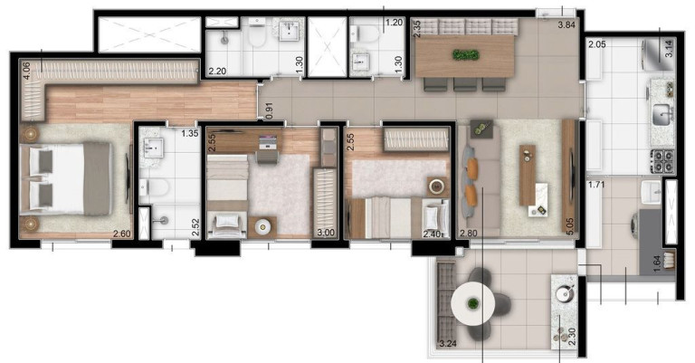 Imagem Apartamento com 3 Quartos à Venda, 88 m² em Vila Regente Feijó - São Paulo Imagem Apartamento com 3 Quartos à Venda, 88 m² em Vila Regente Feijó - São Paulo