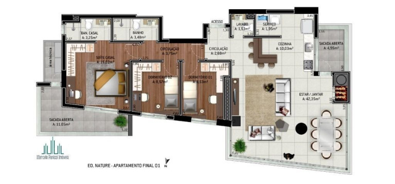 Imagem Apartamento com 3 Quartos à Venda, 131 m² em Cidade Alta - Bento Gonçalves
