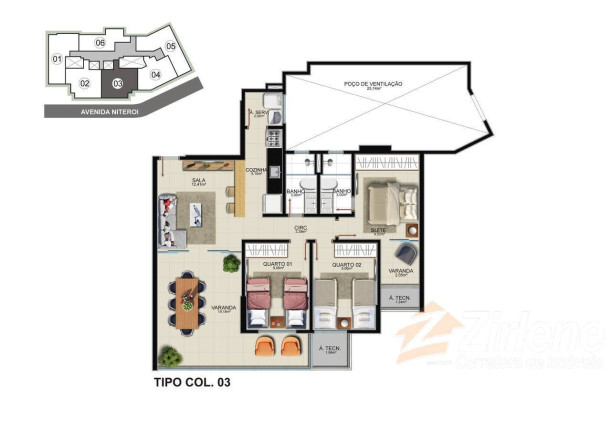 Imagem Apartamento com 3 Quartos à Venda, 99 m² em Praia Do Morro - Guarapari